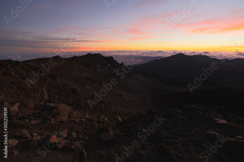 Sunrise on Mount Haleakal   in Maui  Hawaii