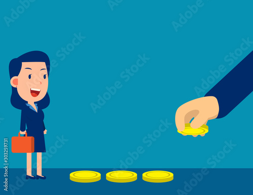 Business hand use money to entice bait. Financial trap concept.