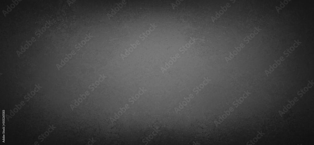 black background texture in chalkboard illustration or old metal grunge design with dark borders and gray center