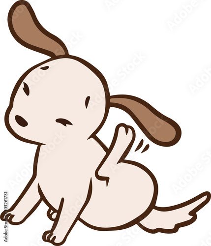 かゆがるイヌ