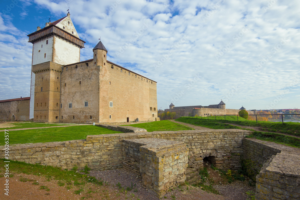 In the Herman castle on a October afternoon. Narva, Estonia