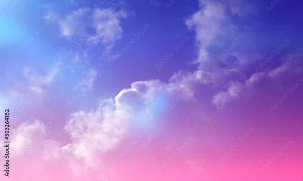 The magical imagination of the sky, the magic of the sky, the pastel clouds for background images and the placement of beautiful letters The magical imagination of the sky, the magic of the sky, the pastel clouds for background images and the placement of beautiful letters