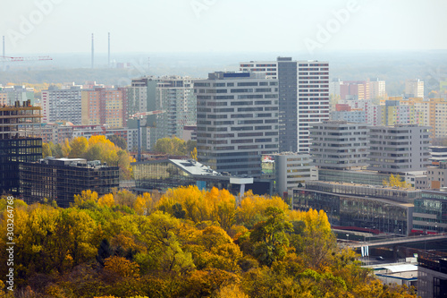European city Bratislava with view of blocks of flats, Slovakia