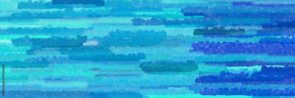 Fototapeta jasny morski, mocny niebieski i turkusowy kolor grunge tekstury graficzne tło z poziomymi pociągnięciami