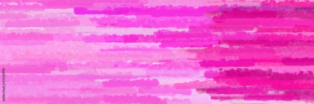 Fototapeta premium horizontal lines banner with orchid, violet and deep pink colors