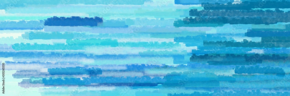 Fototapeta średni turkus, blady turkus i błękitne kolory grunge tło graficzne tło z poziomymi pociągnięciami