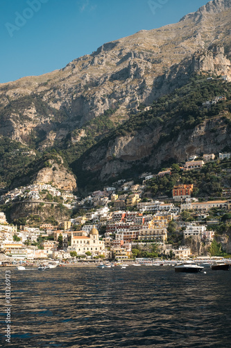 view of the town in Amalfi coast, Italy