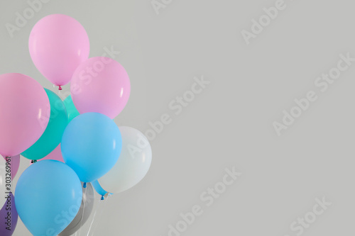 Air balloons on light backg...