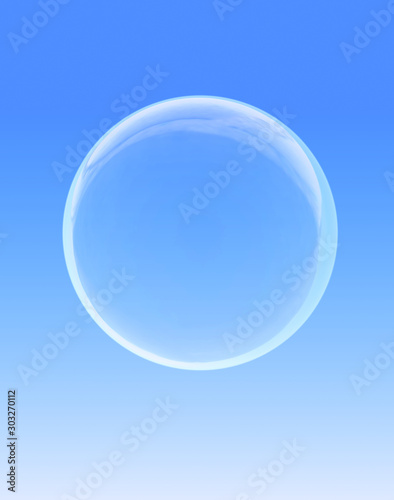 bubbles isolated on blue sky background