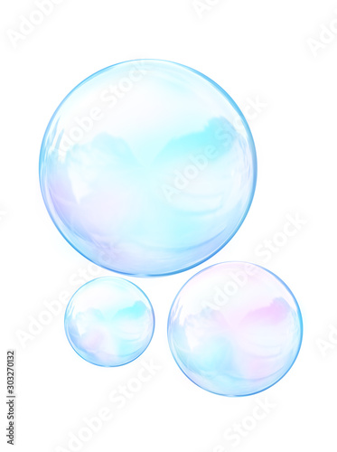 bubbles isolated on white background