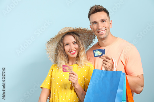 Young couple with credit ca...