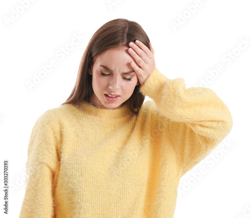 Young woman suffering from ...