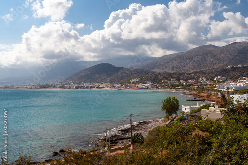 The coast of the Mediterranean sea, Crete, Greece