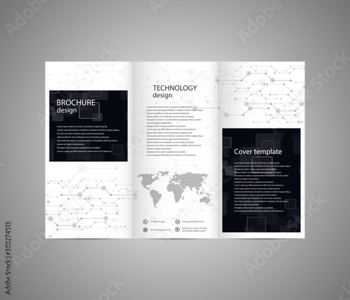 Abstract brochure design. Technology and business template. Vector illustration