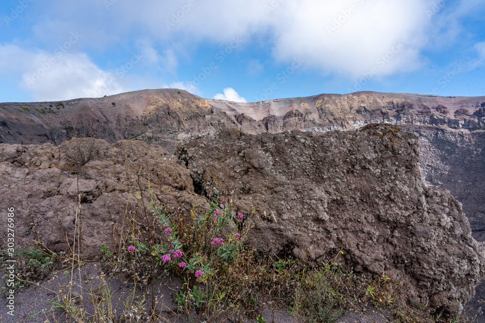 vesuv mountain crater view, neapel, italy vesuv mountain crater view, neapel, italy