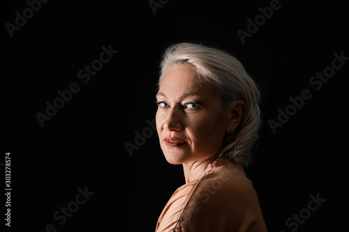 Portrait of stylish mature ...