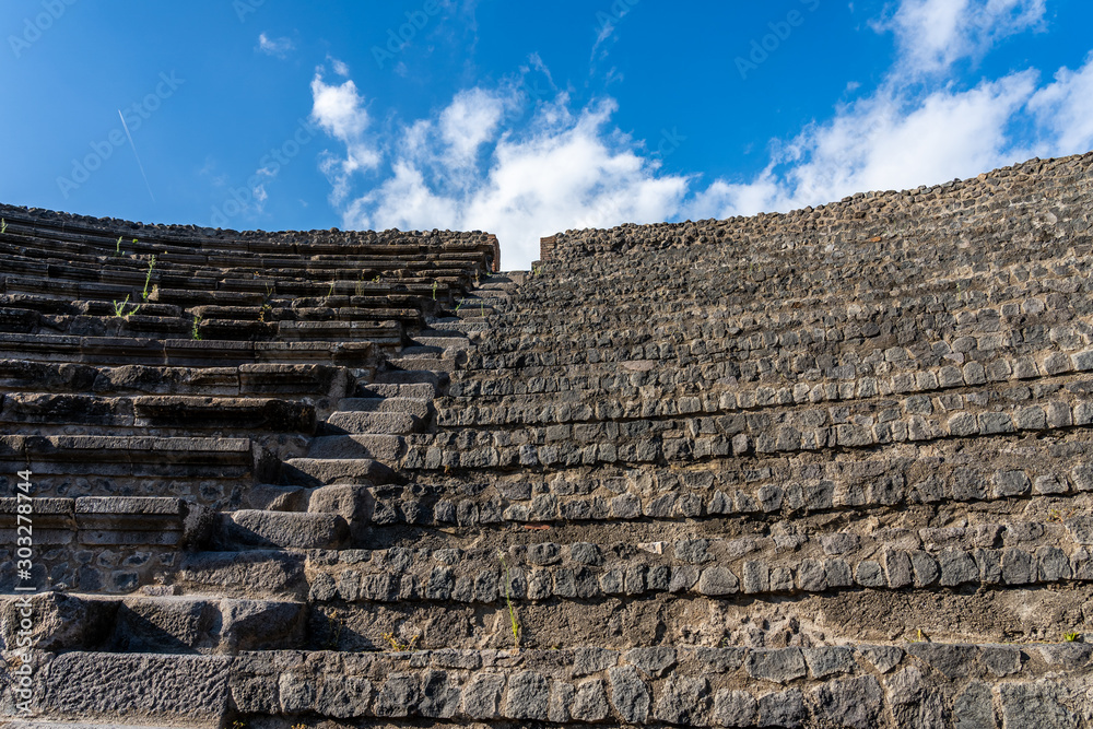 ancient theatre ruins of Pompeji city near neapel, italy ancient theatre ruins of Pompeji city near neapel, italy