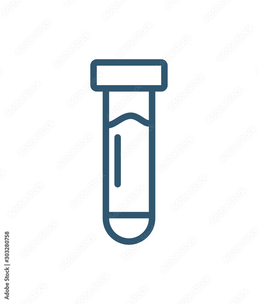 chemistry test tube research line style icon chemistry test tube research line style icon
