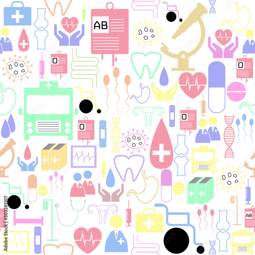 medical seamless pattern background icon. medical seamless pattern background icon.