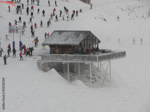Une journée bien froide sur le domaine skiable du Grand Massif (Rhône-Alpes, Haute-Savoie, France)