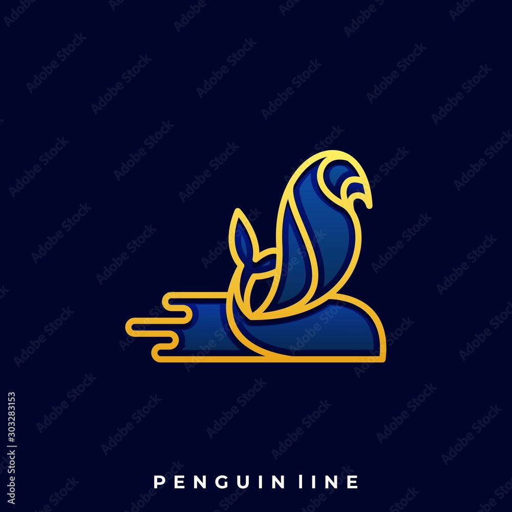 Penguin Illustration Vector Template Penguin Illustration Vector Template