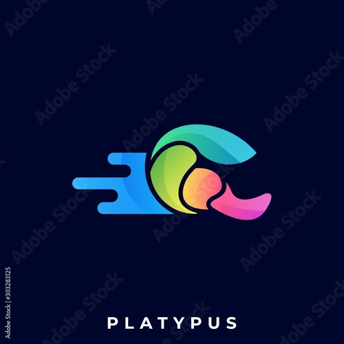 Platypus Illustration Vector Template