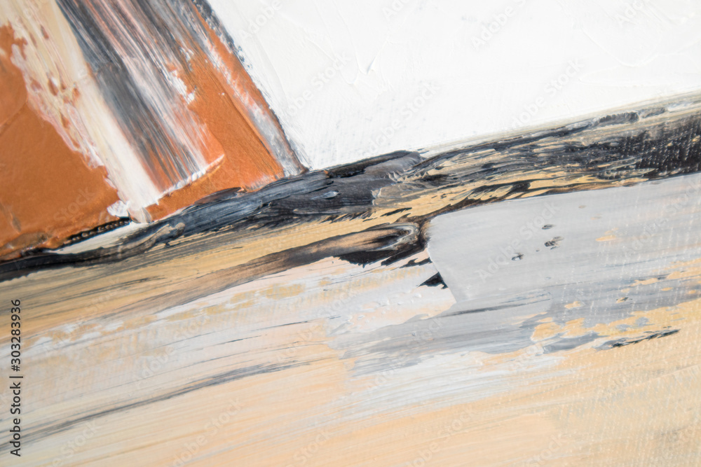 Black, gray and bronze oil painted abstract curves. Texture of brush strokes on white background. Horizontal brush layer, colorful backdrop. Black, gray and bronze oil painted abstract curves. Texture of brush strokes on white background. Horizontal brush layer, colorful backdrop.
