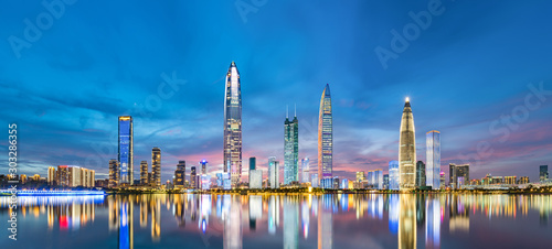 Photography Shenzhen city scenery night view
