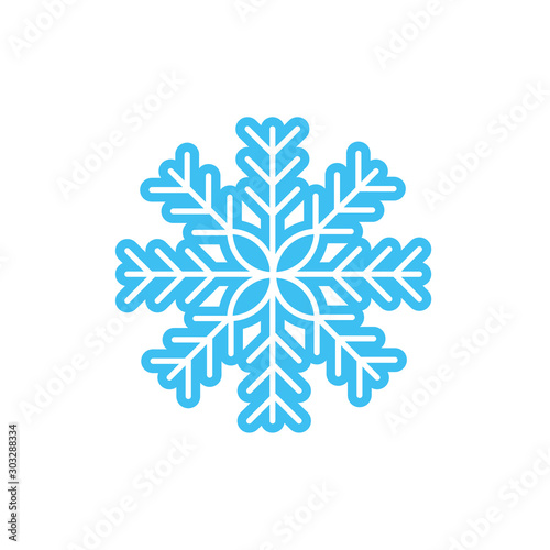 Snowflake icon vector illustration isolated on white background. Snowflake Winter in trendy design style. Snowflake vector icon modern and simple flat symbol for website  mobile  logo  app design.