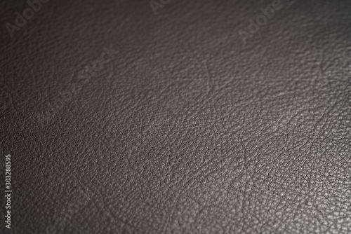 Closeup shot of full garin dark brown full grain leather