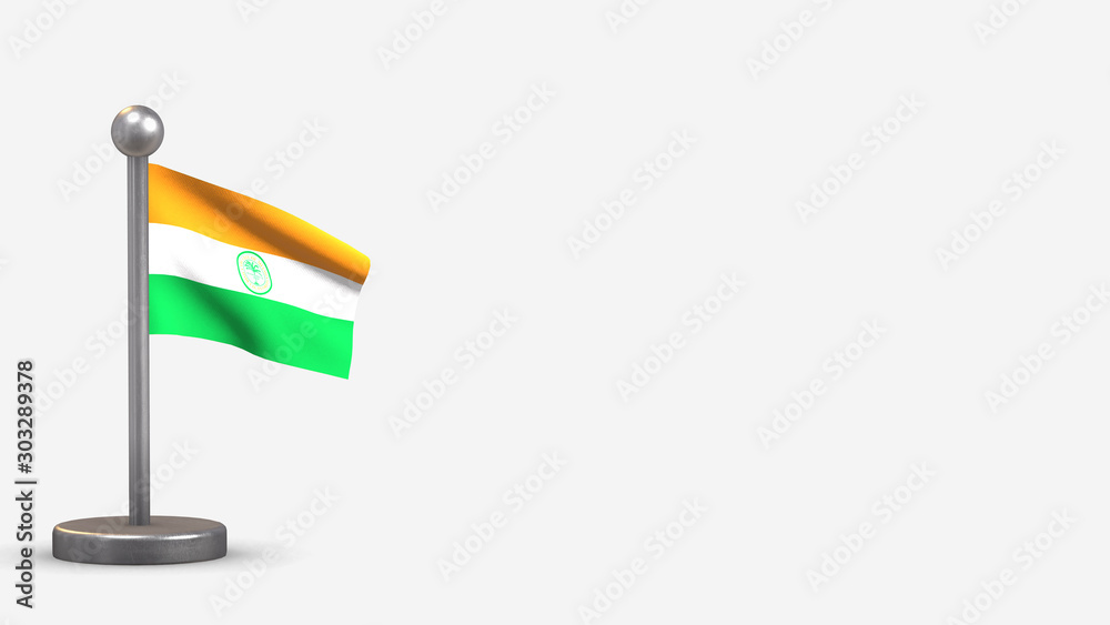 Miami Florida 3D waving flag illustration on tiny flagpole. Miami Florida 3D waving flag illustration on tiny flagpole.