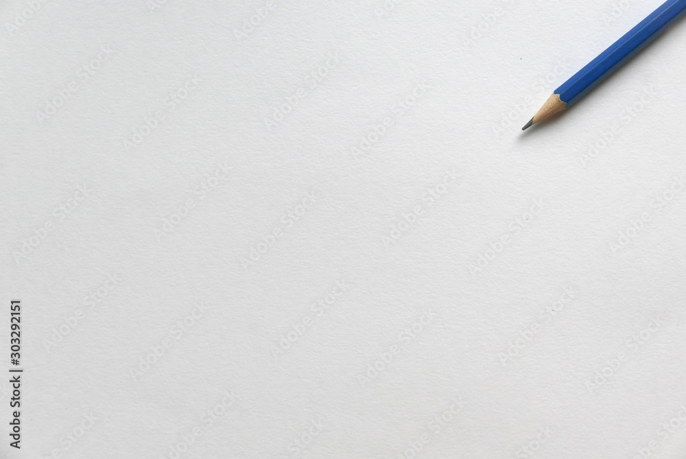 Pencil on white paper background. Copy paste for text, logo and etc. Pencil on white paper background. Copy paste for text, logo and etc.