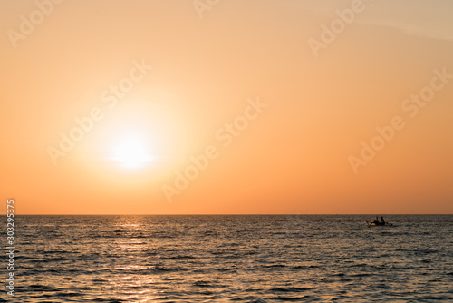 beautiful landscape sunset  in Bali island