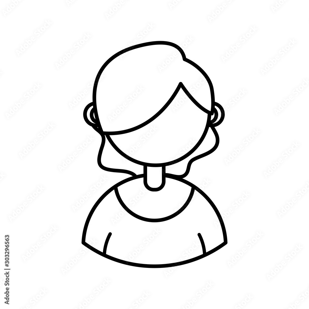 woman female icon , people line style