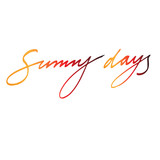 Sunny days, a calligraphic inscription. vector