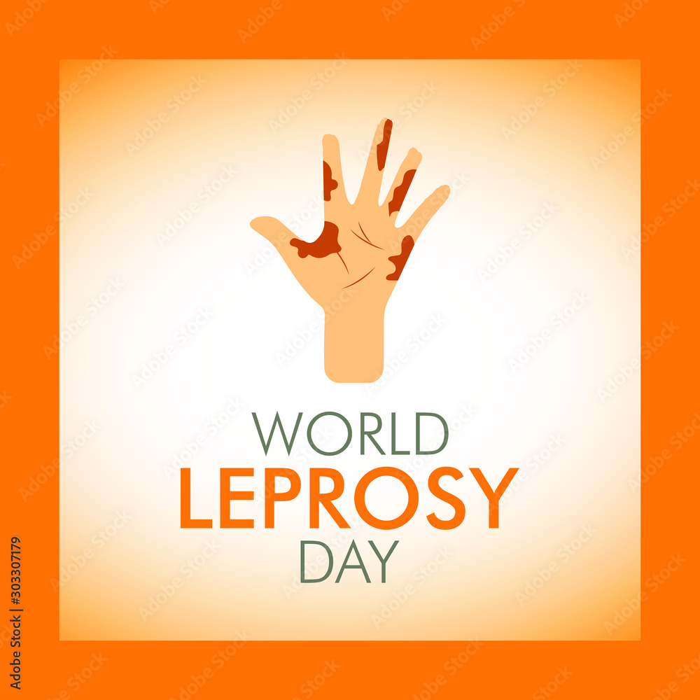 Fototapeta premium Vector illustration on the theme of World Leprosy Day in January