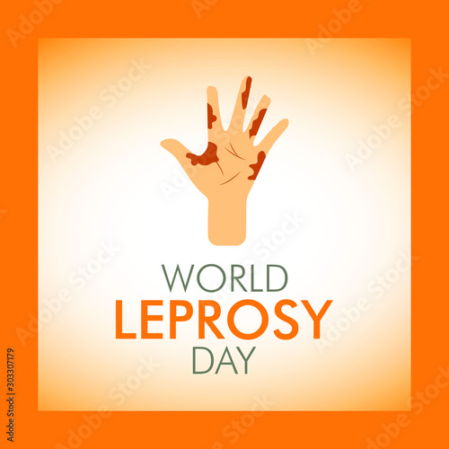 Vector illustration on the theme of World Leprosy Day in January