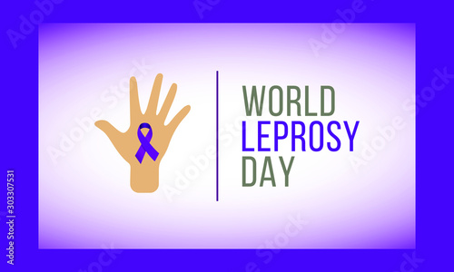 Vector illustration on the theme of World Leprosy Day in January