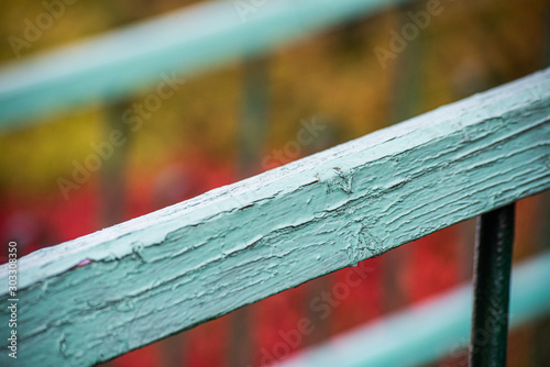 Background with wooden railing