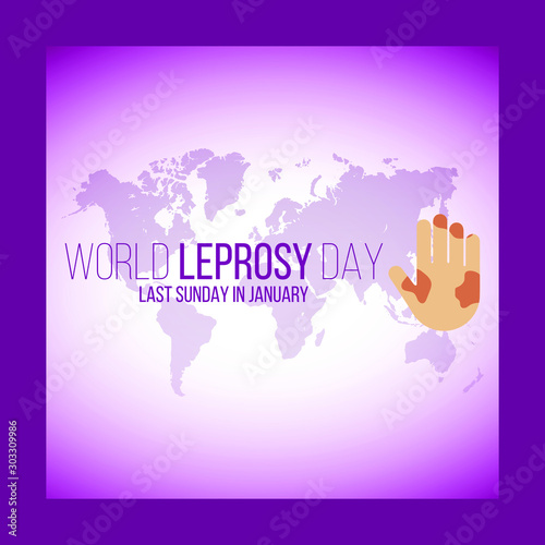 Vector illustration on the theme of World Leprosy Day in January