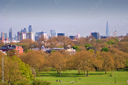 Cityscape of London from Primrose Hill, Camden, London, England © Andy Evans Photos