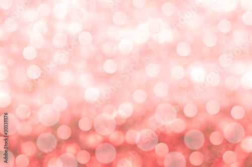 Orange bokeh lights abstract background