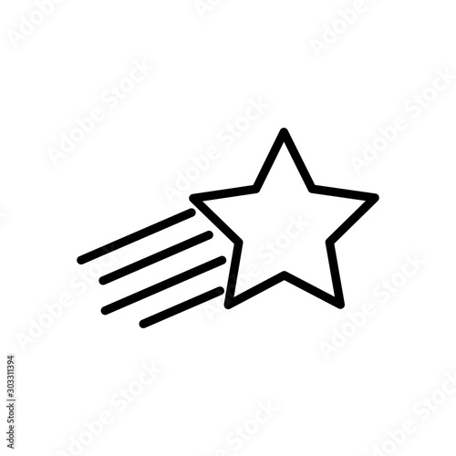 star five pointed line style icon