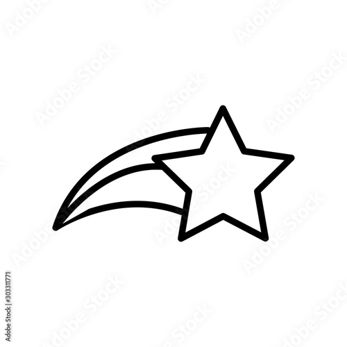 star shooting five pointed line style icon