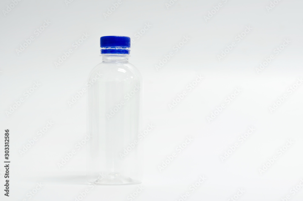 Plastic bottle, liquid container, portable bottle, blue bottle cap Plastic bottle, liquid container, portable bottle, blue bottle cap