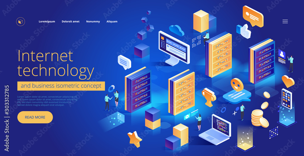 Internet technology and business landing page Internet technology and business landing page