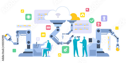 Smart industry 4.0 illustration Internet of things