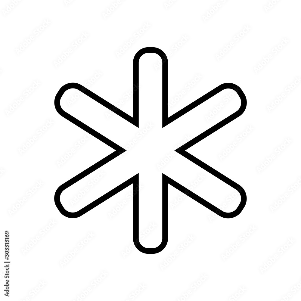 star six pointed line style icon star six pointed line style icon