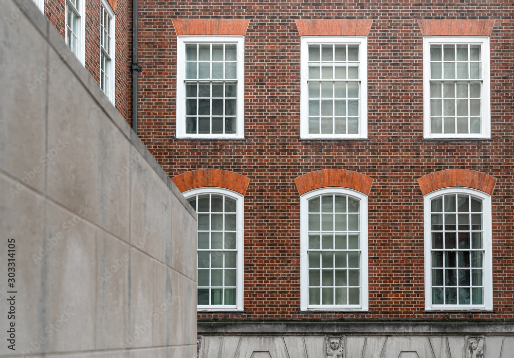 British Georgian Red Brick Architecture in London, UK British Georgian Red Brick Architecture in London, UK