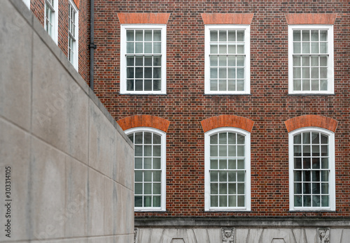 British Georgian Red Brick Architecture in London, UK